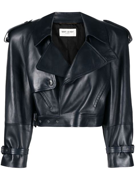 ysl cropped leather jacket